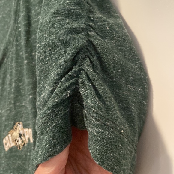 Cal Poly Green Ruched T-shirt. Like new. Cal Poly San Luis Obispo - Picture 7 of 9